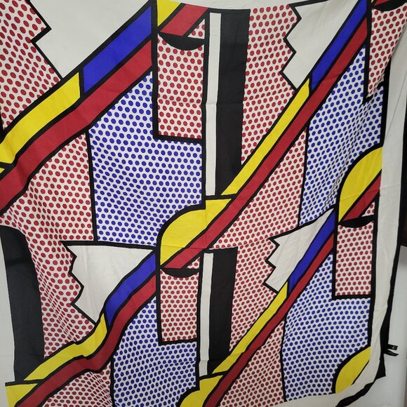 Moma Accessories - Vintage 100% Silk Lichtenstein Print Scarf Made in Italy